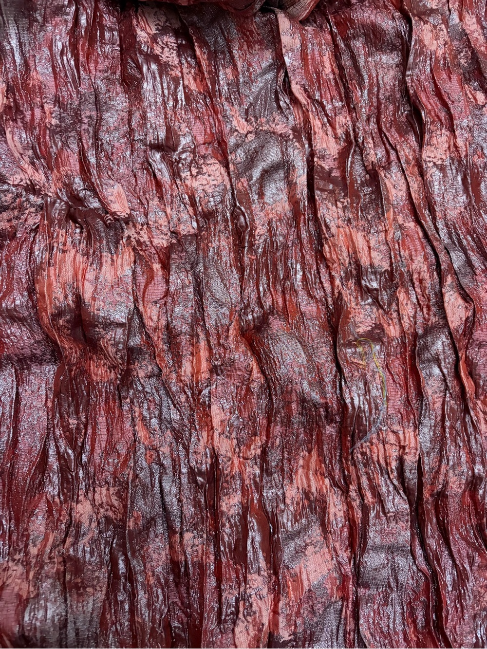 Irregular Pleated brocade fabric with metallic 1.6 yards - 50” width